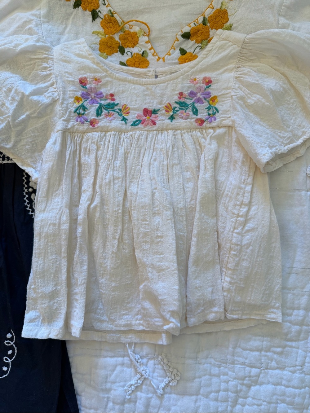 Girls Embroidered Floral Tops and dress for Cinco de Mayo